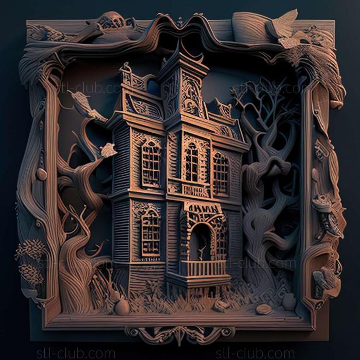 3D model haunted mansion (STL)